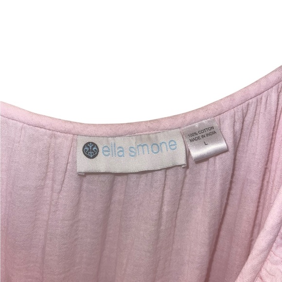 Ella Simone Women’s Cloud Soft Double Cotton Gauze Nightgown Pink Comfort Large - Picture 3 of 6